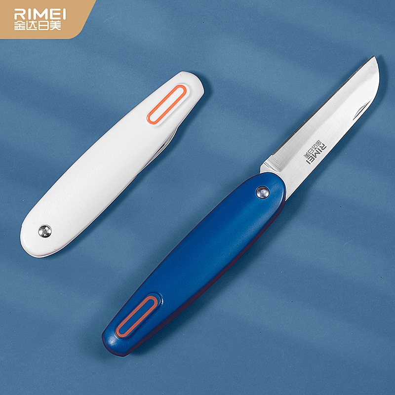 Goldarume Fruit Knife Portable Peel Knife Stainless Steel Folding Melon Fruit Knife Office Home Dormitory Student
