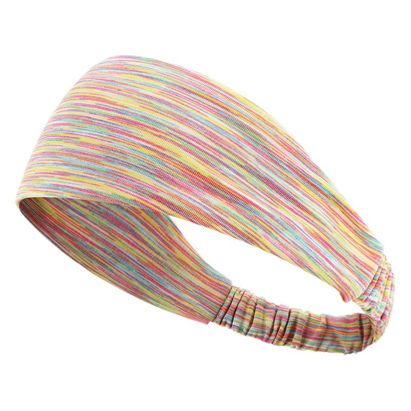 Summer Sports Printed Distinctive Headscarf Fitness Yoga Sweat-absorbent Headband Women's Running Gradient Wide-brimmed Ice Silk Hair Band
