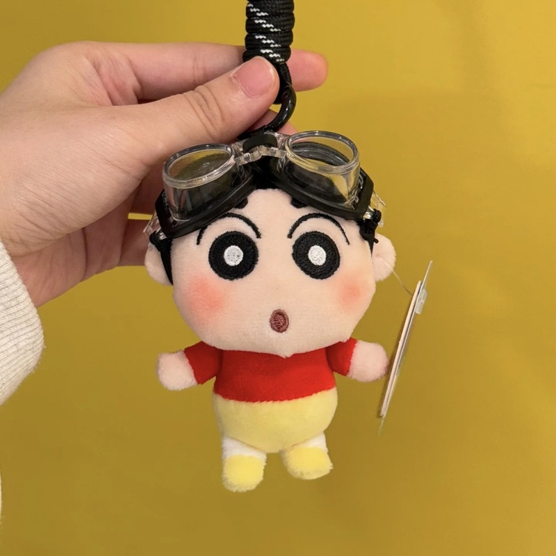 本物のクレヨンしんちゃんバッグペンダントかわいいぬいぐるみ漫画人形キーホルダースクールバッグペンダント学生ギフト|undefined