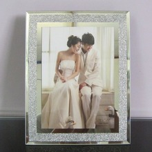 高档轻奢闪银粉A4证书框水晶玻璃相框6寸婚纱影楼7寸家居装饰摆台