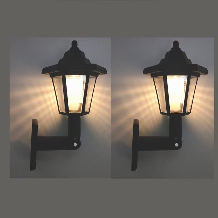 Comercio electrónico transfronterizo lámpara de pared hexagonal solar al aire libre impermeable patio Villa hexagonal corte iluminación lámpara de pared image 19