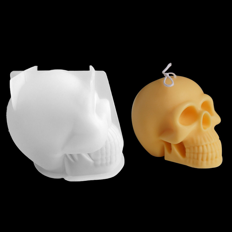 New diy glue drop mold large medium and small skull silicone skull shape candle ornaments handmade soap silicone