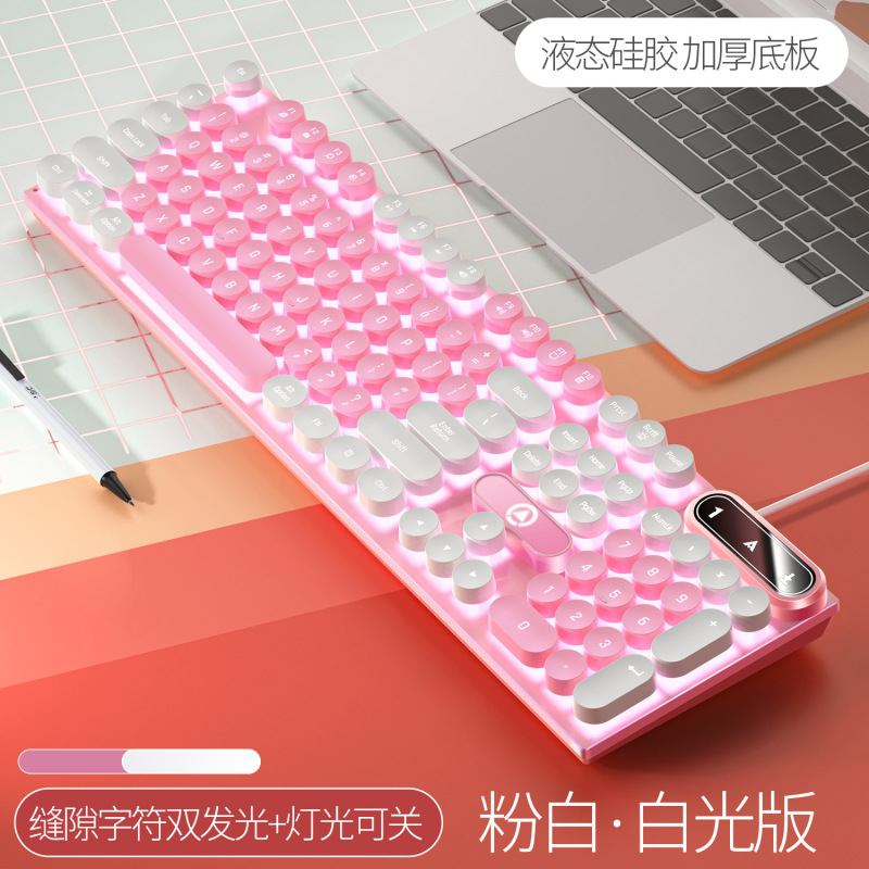 銀彫刻k 600電気競争機械の手触りは鶏のゲームの発光のキーボードの有線のパンクの色合わせのコンピュータの部品を食べて卸売りします。|undefined