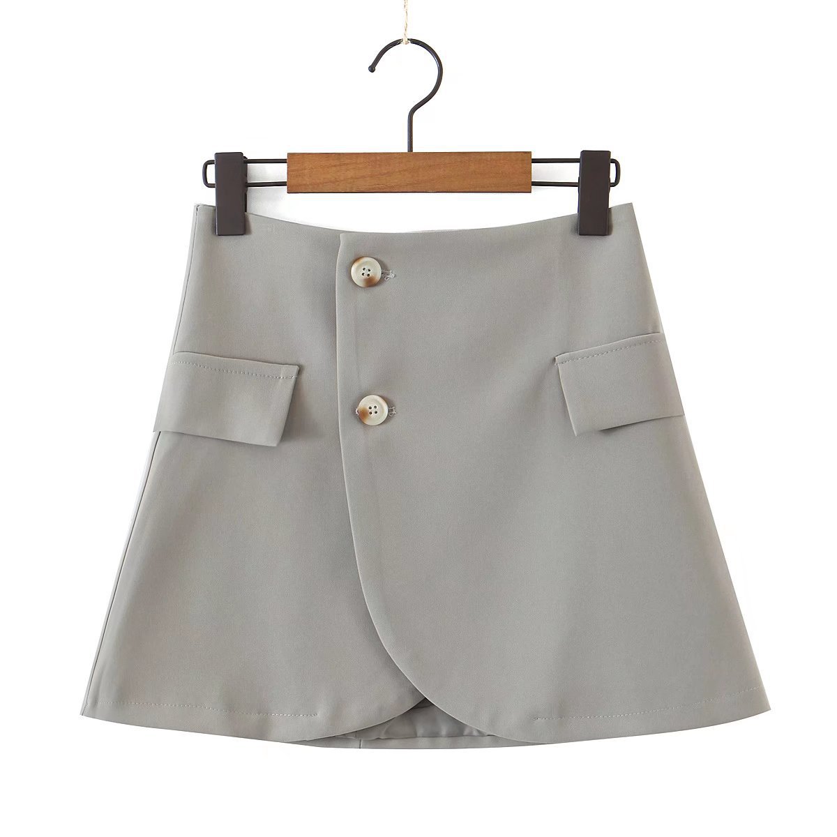 2022 New Women's Wear Autumn/Winter Gray Temperament Commuting Suit Set_voghion.com