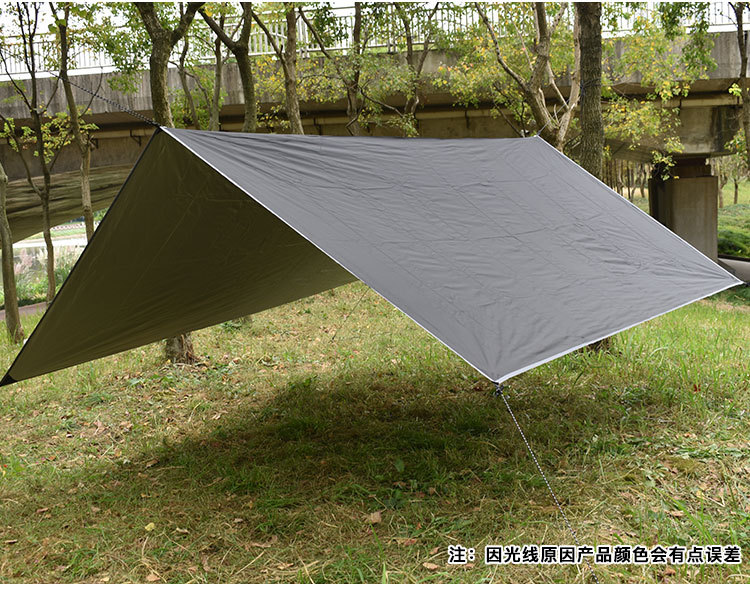 Outdoor Ultra-Light Camping Diamond-Shaped Square Oxford Cloth Silver-Coated Canopy Tent Sunshade Waterproof Camping Canopy
