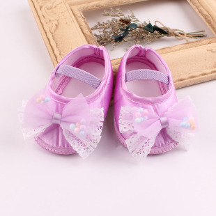New Cute Bow Baby Shoes 0-12 Months Baby Shoes Soft Sole Toddler Shoes Newborn Shoes Princess Shoes Non-Slip