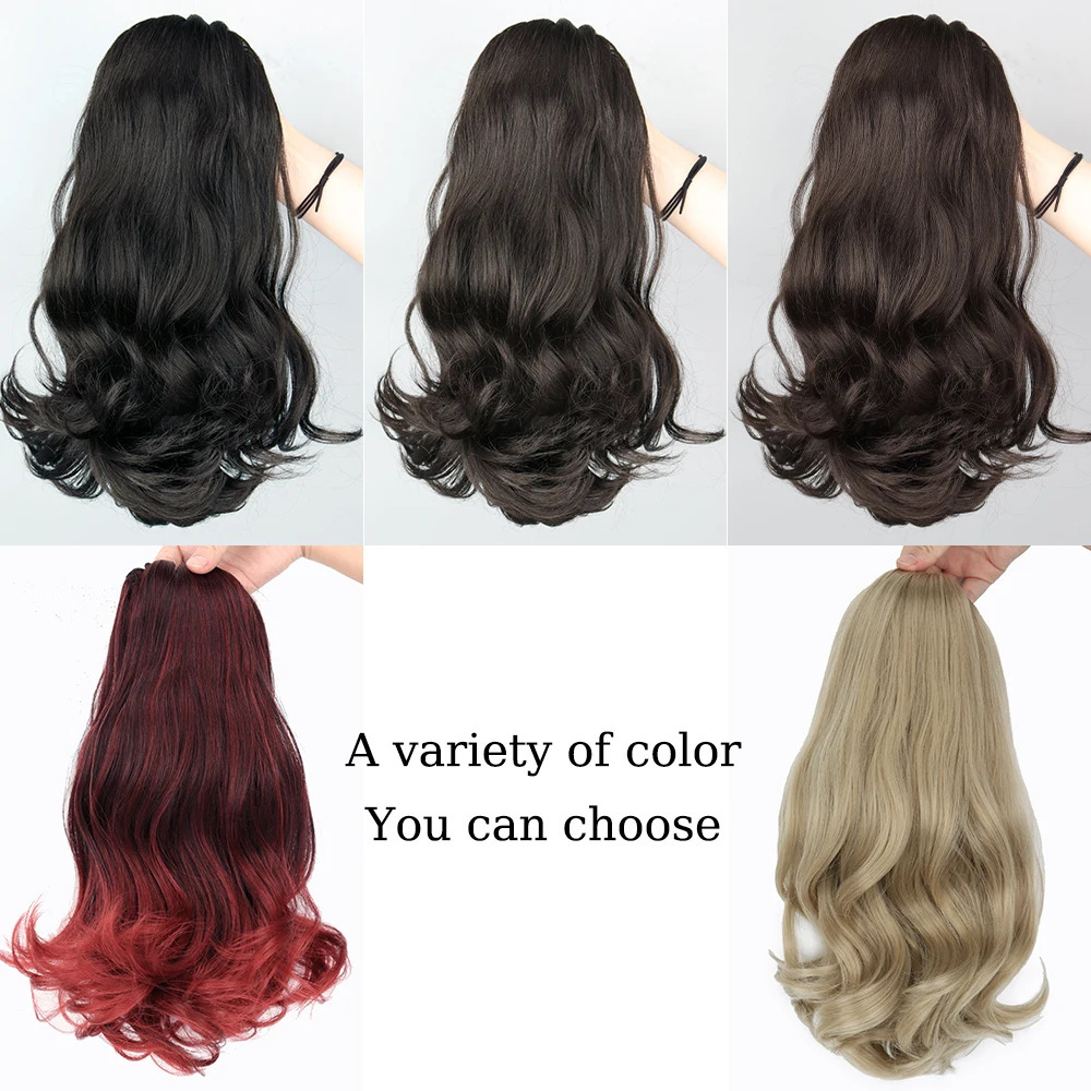 Cauda de caballo pelucón de garra clip de cabello corto cabello natural flor de pera quemado micro-roll de cola de caballo alta puede atar la cola de caballo baja