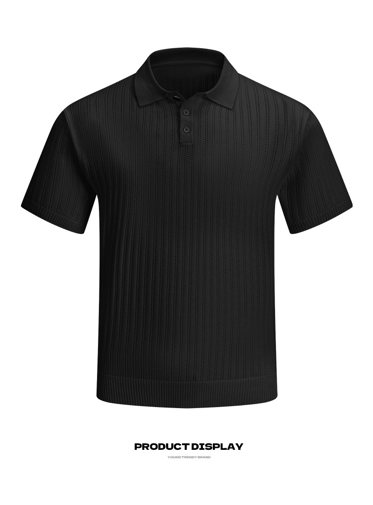 Herren Strickjacke Kurzarm Aus Häkelstrick Sommer Cardigan Luftig_voghion.com