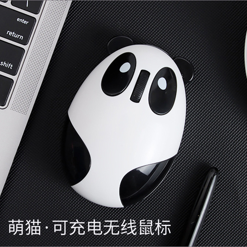工場現物充電漫画パンダマウスかわいい静音無線マウス電気商供給源プレゼントノート|undefined