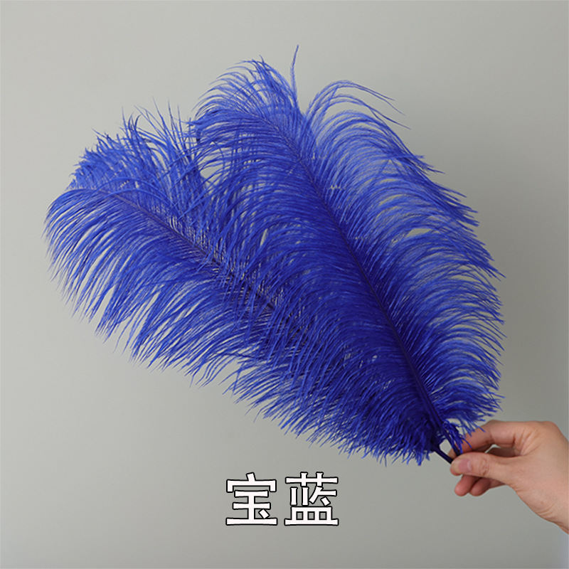 15 - 75cm al por mayor plumas de avestruz azul precioso boda de avestruz decoración de cabello guía de la mesa adornos de flores accesorios de fiesta
