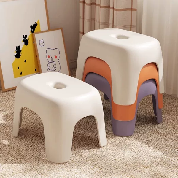 Small stool household low stool children's thickened plastic stool ins style non-slip bathroom stool living room shoes changing small bench