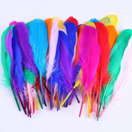 厂家定制羽毛鹅窝伶毛捕梦网DIY手工羽毛球片头饰毽球材料