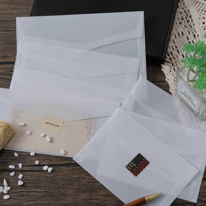 Translucent Sulfuric Acid Paper Envelope Letter Paper suit Frosted Greeting Card Postcard Packaging Bag Card Member Card Cover Storage