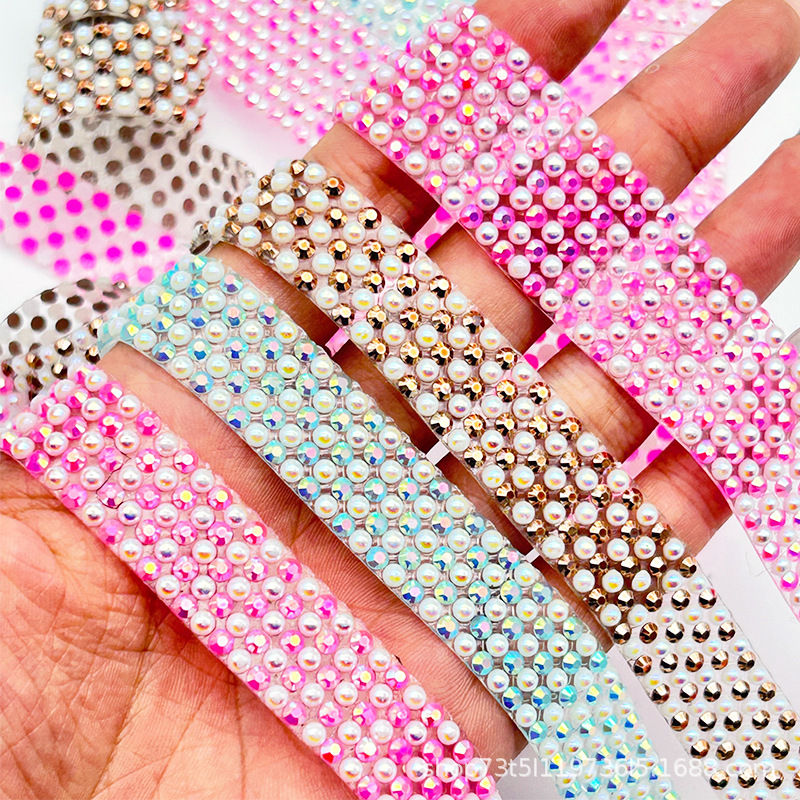 Tela de diamantes de imitación de resina Pegatina de diamantes de bricolaje hecha a mano Pegatina de diamantes de imitación Tela de diamantes de imitación autoadhesiva Accesorios de joyería Accesorios de ropa de diamantes de imitación Pegatina de diamantes de imitación