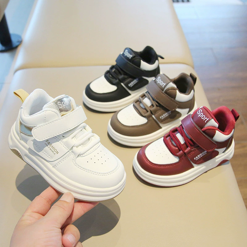 Детская спортивная обувь. Весна-осень 2021. Новые белые туфли для девочек. Высокие повседневные кроссовки для мальчиков. Детская обувь на мягкой подошве.