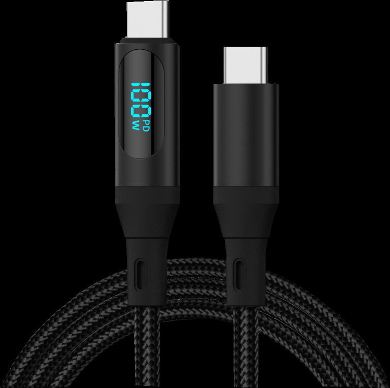 スマートデジタル表示PD100Wデータラインのダブルヘッドtype-c急速充電ラインはOPPOアップル15携帯電話充電ケーブルを適用する|undefined