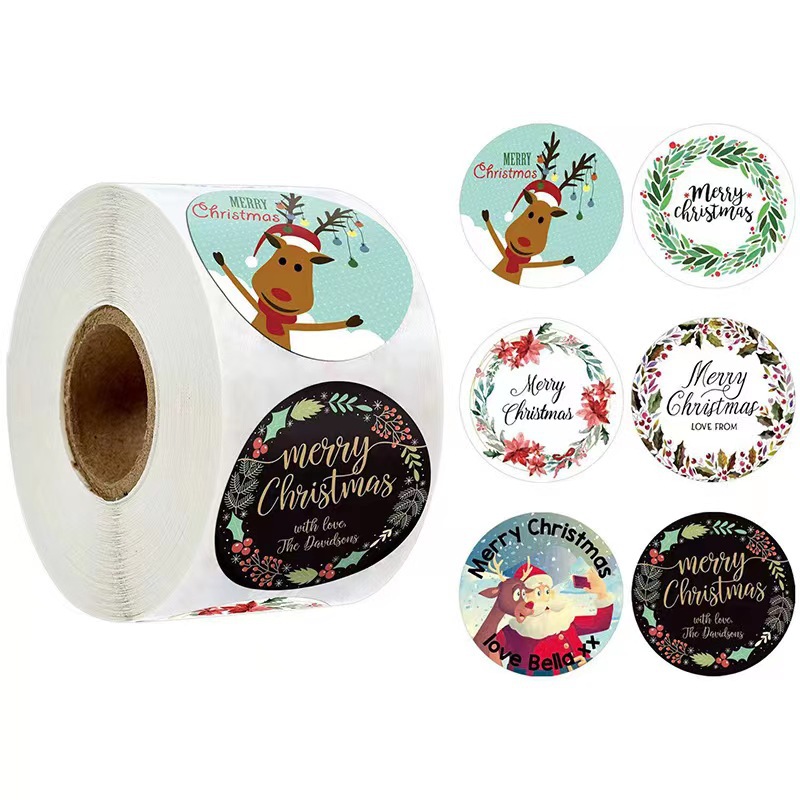 70g Weight Gift Stickers Event & Party Supplies Christmas Santa Claus Deer PVC Party Gift Stickers