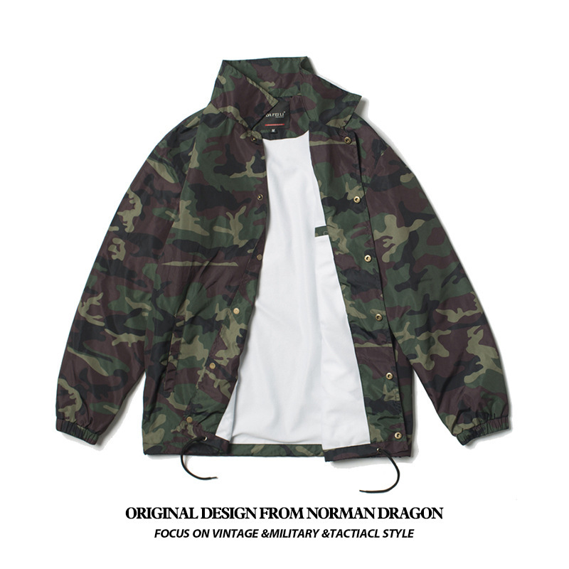 Norman Longmei military uniform spring and autumn thin American coach jacket camouflage trendy coat for men and women plus size coat