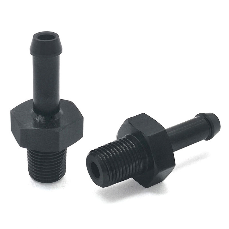 Transfronterizo exclusivamente para automóviles de aluminio 1/8NPT roscado a 1/4Barb púa adaptador de conexión de tubería de combustible