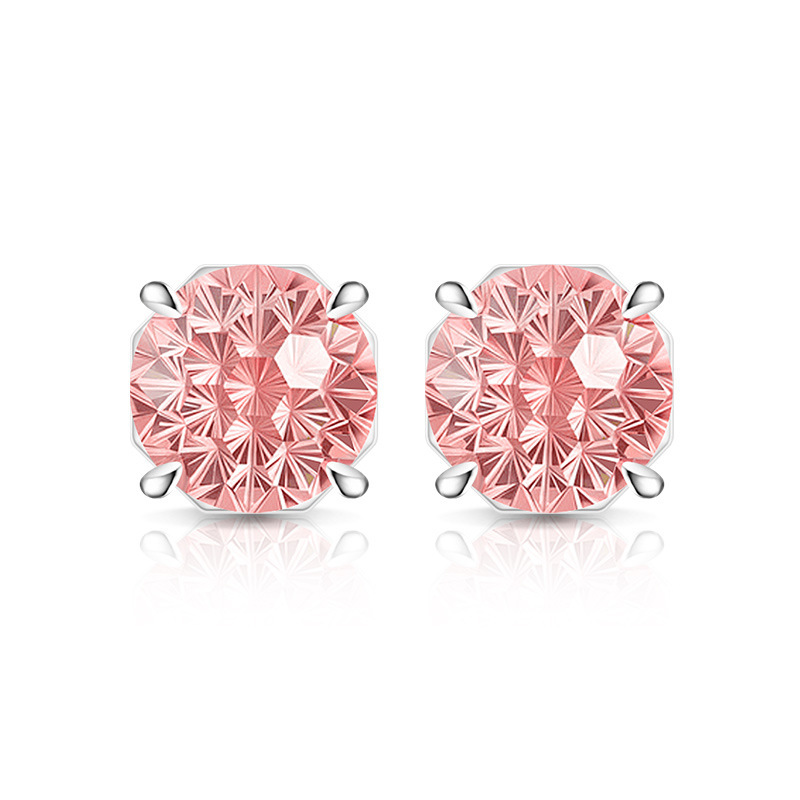 Octagonal Gemstone Drop Stud Earrings For Women Elegant Design_voghion.com
