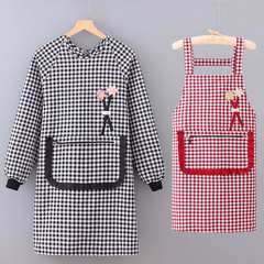 棉布舒適透氣做飯圍裙女家用廚房老粗布透氣圍腰漂亮可愛洋氣工作