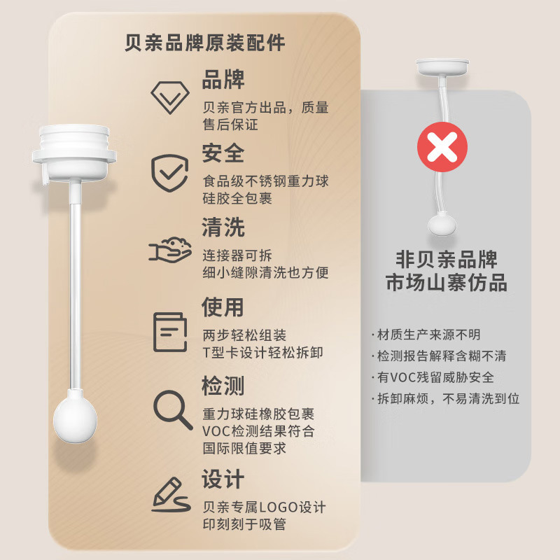 【正品包邮】贝亲原装吸管配件PPSU奶瓶三代宽口径重力球辅助喝奶|undefined