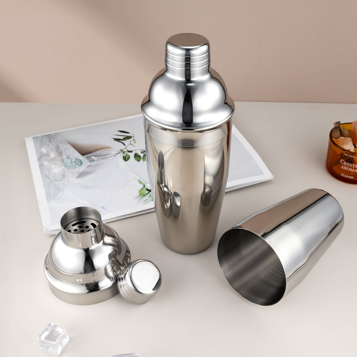 Manual shaker de limón mezclador de té herramienta de limonada bebida especial de acero inoxidable batedor de té de leche conjunto image 3