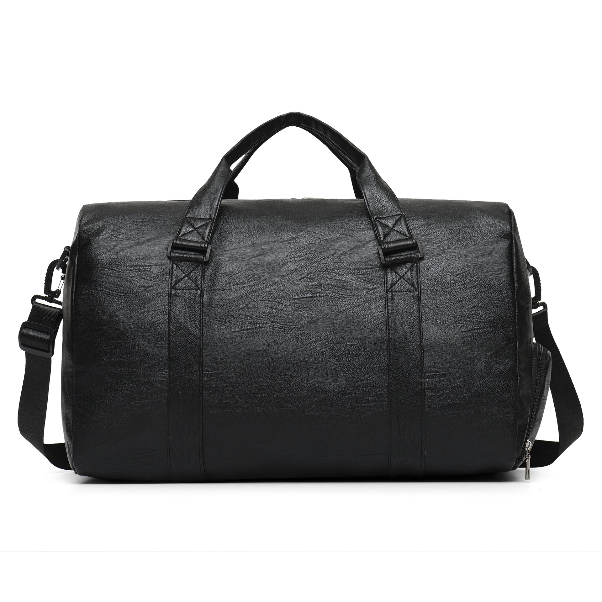 Bolsa de viaje de los hombres de gran capacidad de ocio deportes bolsa de fitness portátil pu textura a corta distancia bolsa de equipaje impermeable