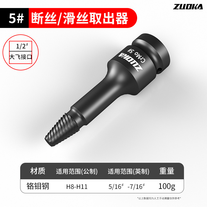 電動レンチ用折れネジ外し器 1/2インチ 大型ネジ外し器 逆ネジ専用 水道管用ネジ外し器|undefined