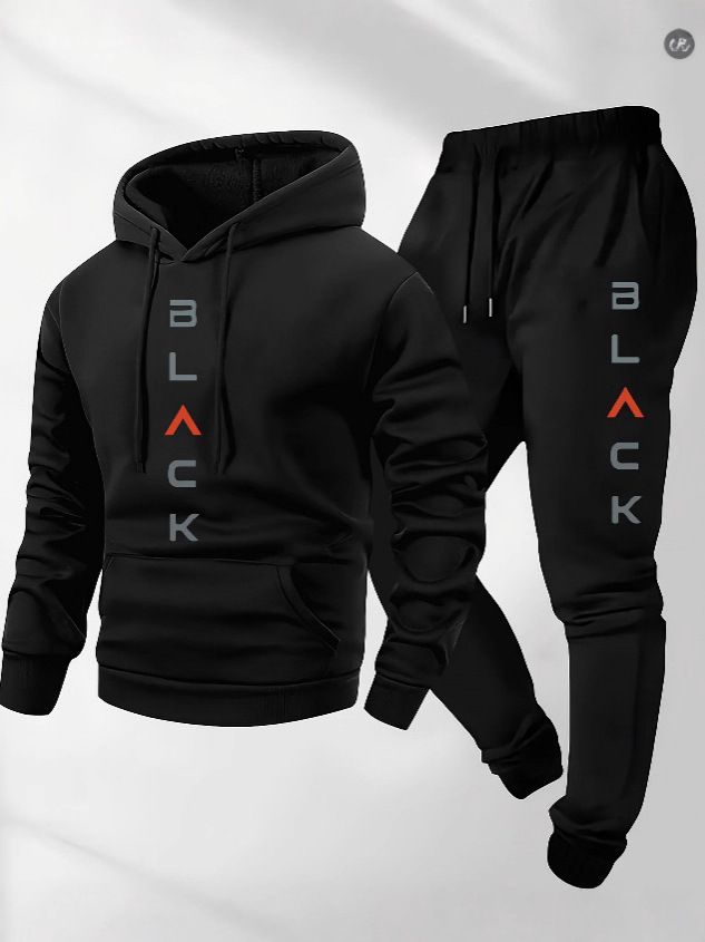 Black retro set with letters