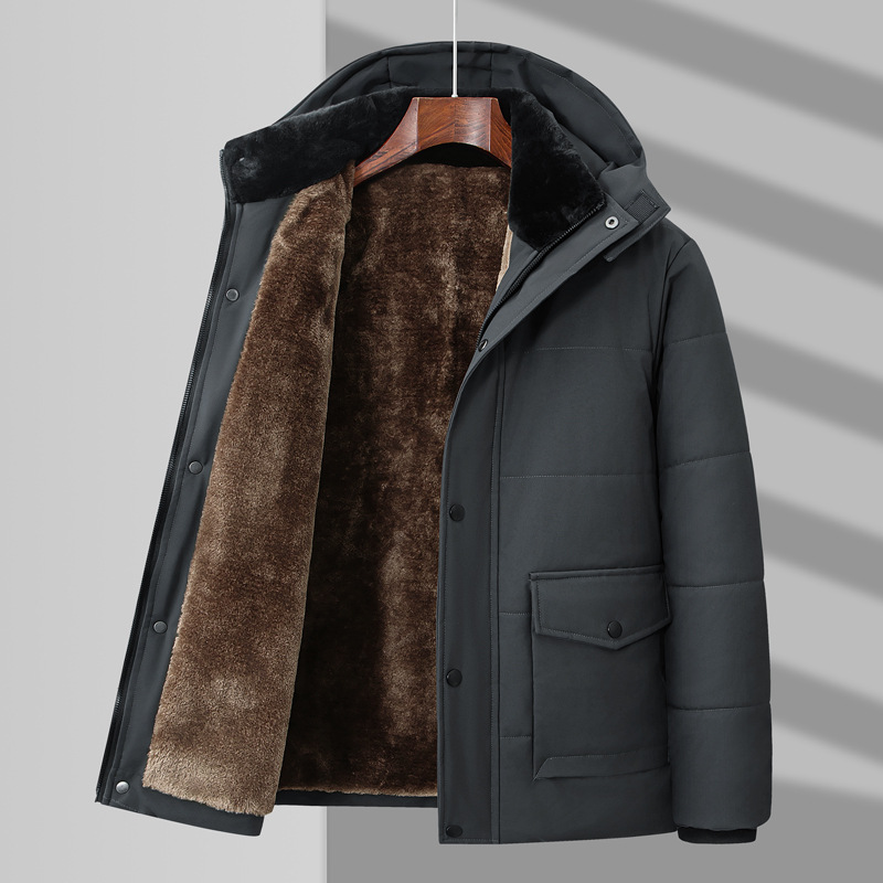 M - 8XL extra tamaño papá más chaqueta de algodón de invierno otoño de mediana edad chaqueta de algodón de hombre casual chaqueta cálida