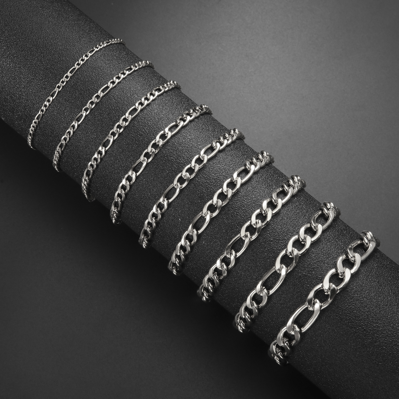 20g Weight Bracelets Classification Daily, Street Occasion Titanium Steel Material Geometric Pattern Men's Gender Plating Design Casual, Simple Style Style Casual Simple Style Geometric Titanium Steel Plating Men's Bracelets Men's Chain Bracelets 无
