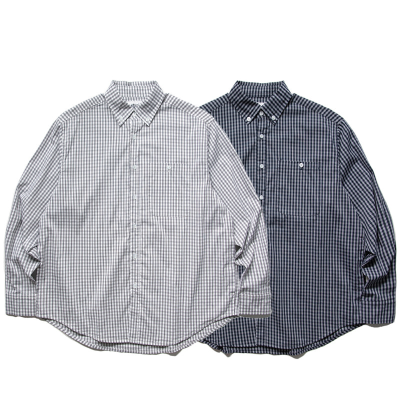 Japanese Style cityboy Profile Plaid Long-sleeved Shirt Men's and Women's Loose Vintage Artistic Youth Casual Tooling Shirt