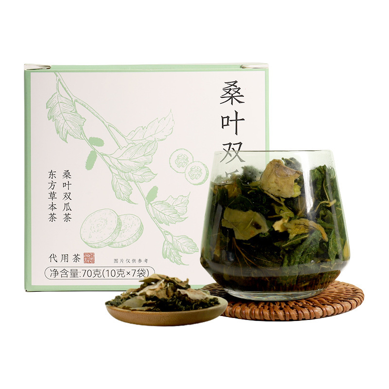 Mulberry Leaf Double Melon Tea Sang Ye Shuang Gua Cha Whole Ingredient Wellness Blend Customizable Pack preparation