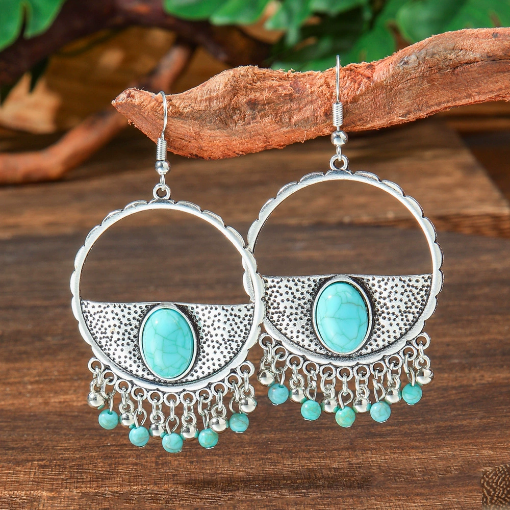 Серьги ретро этно Handmade, кисточка-талисман бохо низкопроходимые клипсы, лёгкий