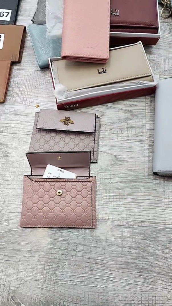 Full leather honeybee wallet Card package