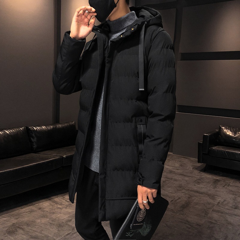 Chaqueta de algodón M-8XL para hombre, chaqueta de algodón de longitud media de talla grande, chaqueta informal cálida de estilo coreano para hombre, chaqueta de algodón de invierno a la moda