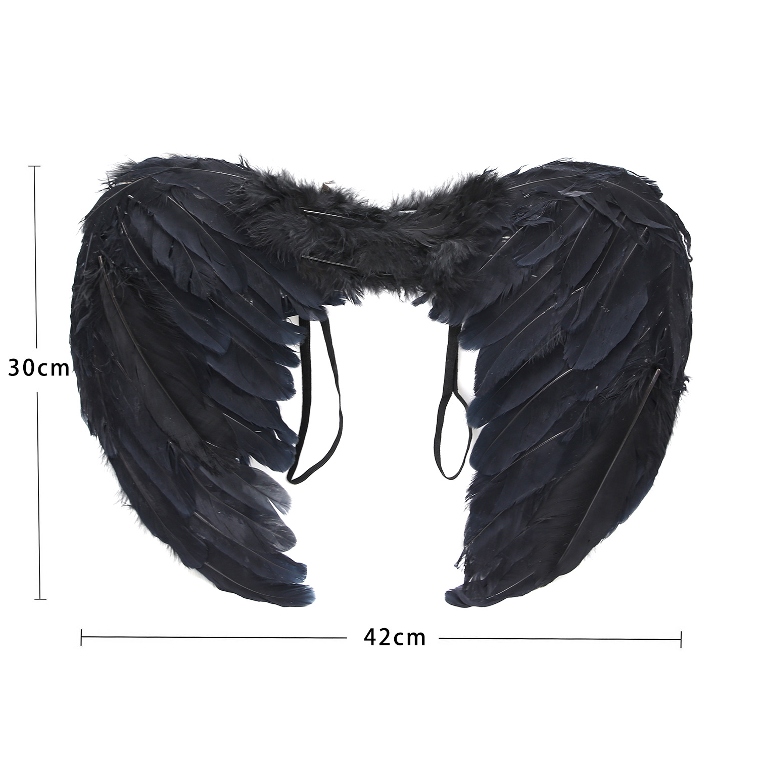 ST327 крылья с черными перьями