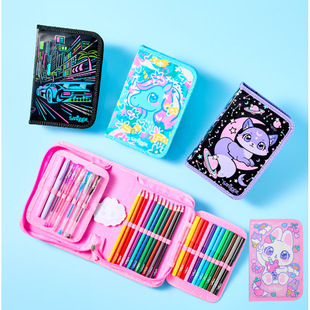 Stationery, children's set for students, art capacious gift box, bag