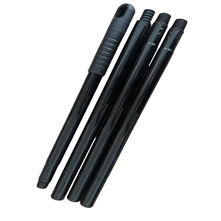 Four-section five-section branch plastic-sprayed iron rod American thread head 25MM diameter 43cm broom rod Four-section five-section branch plastic-sprayed iron rod American thread head 25MM diameter 43cm broom rod
