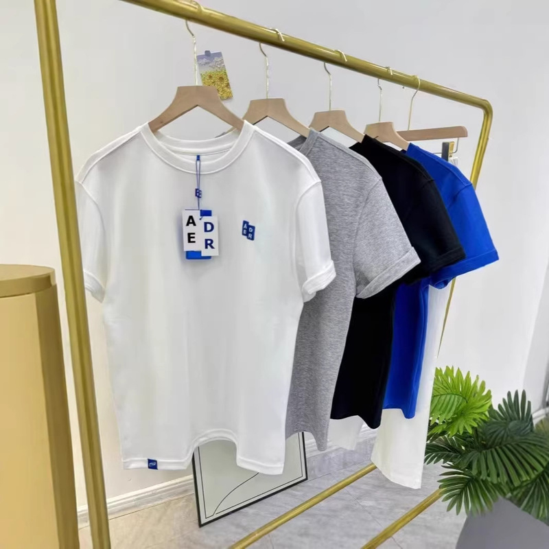 Ader Korean Style Trendy Brand Short Letter Ghost Patch Round Neck Short-Sleeve T-Shirt Unisex Couple's Outfit in Stock Ader Korean Style Trendy Brand Short Letter Ghost Patch Round Neck Short-Sleeve T-Shirt Unisex Couple's Outfit in Stock