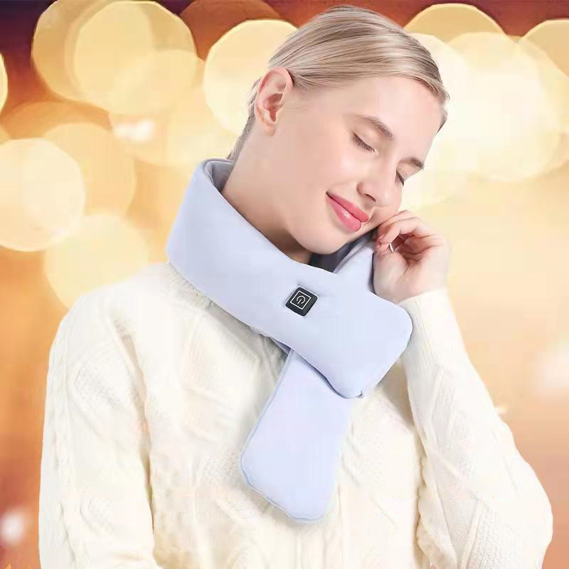 Smart Charging Heating Scarf Winter Electric Heating Men's And Women's Scarves Heating Shoulder Pads Hot Compress Warm Palace Cold-proof Scarf Wholesale