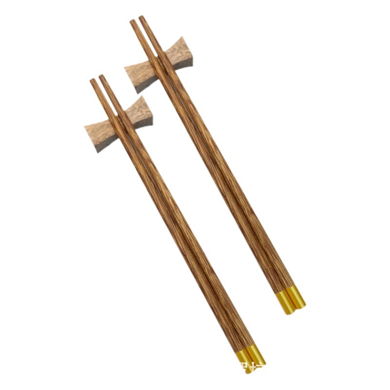 Children's chopsticks household round fu chicken wing wooden chopsticks mahogany chopsticks no paint no wax solid wood family short chopsticks manufacturers wholesale