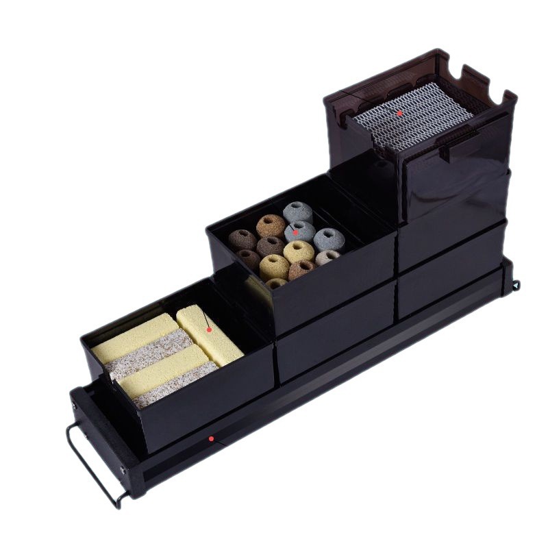 Full set of fish tank filter full set of filter boxes on the drip boxworthy water outfiliated rain pinchant box aquarium cycle system 4