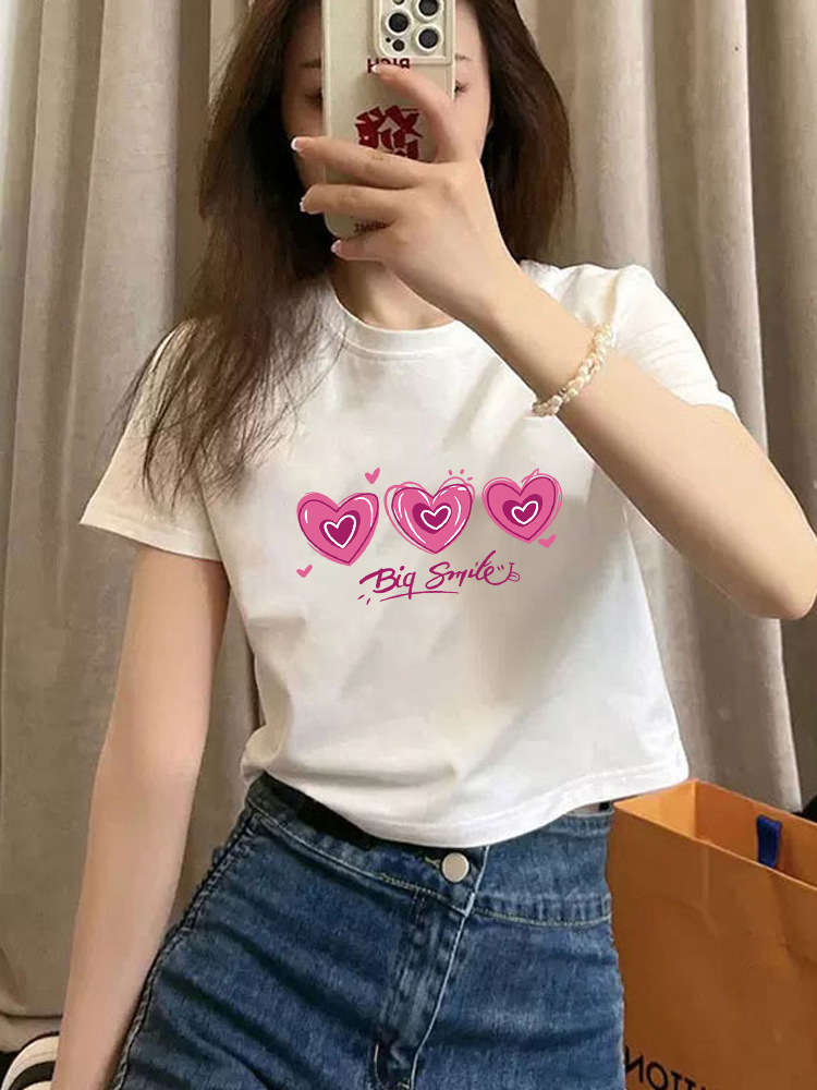 High quality cotton summer short fitted T-shirt