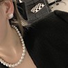 Zirconium from pearl, universal earrings, advanced silver needle, light luxury style, silver 925 sample, high-quality style