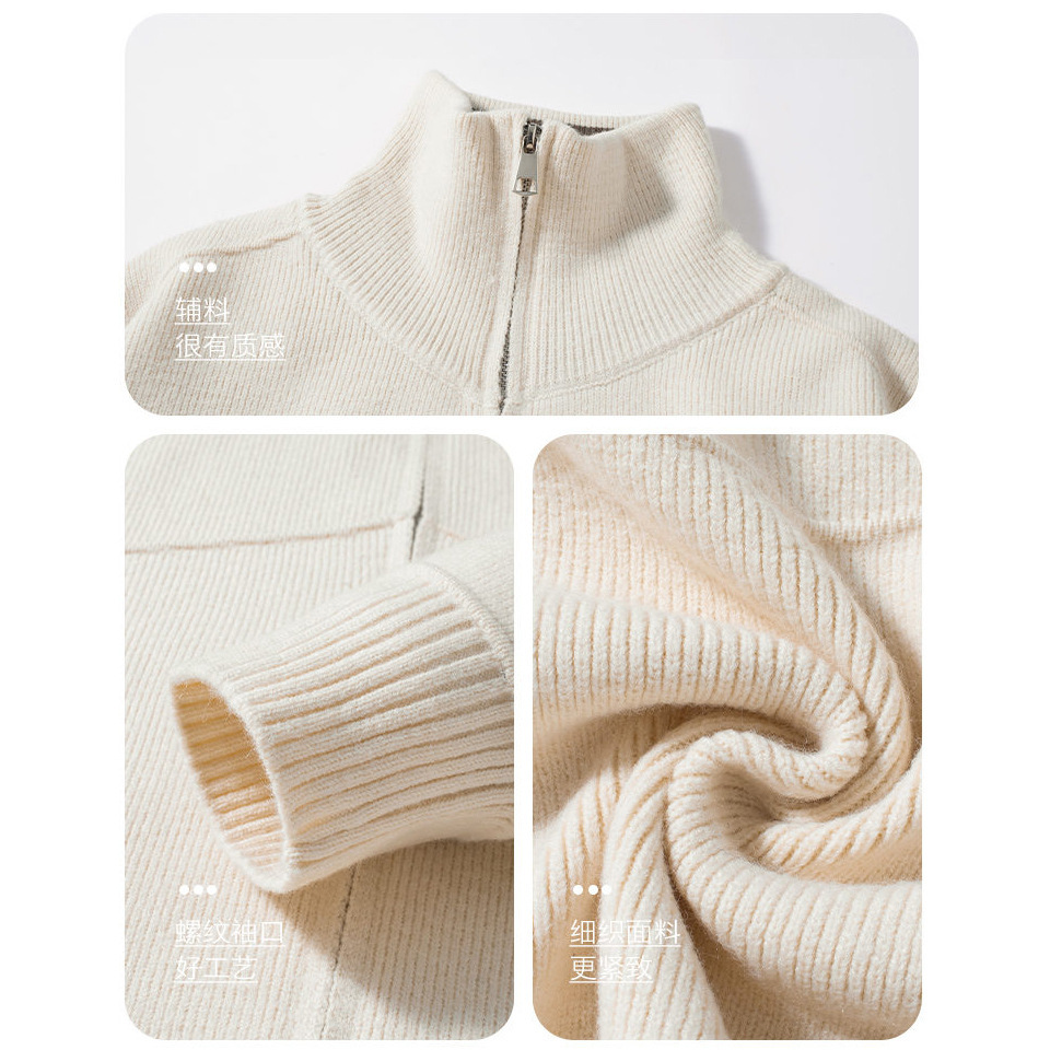 Explosiones transfronterizas europeas camisas de punto de tamaño grande suéter hombre polo camisa con la solapa cardigan chaqueta de negocios fábrica de tendencia mayorista