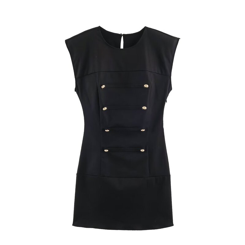 Pb&Za Cross-Border Foreign Trade Women's Clothing Elegant Slim-Fit Sleeveless Round Neck Tie Dress Short Dress 3666152 Pb&Za Cross-Border Foreign Trade Women's Clothing Elegant Slim-Fit Sleeveless Round Neck Tie Dress Short Dress 3666152