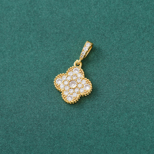 New micro-paved zircon necklace pendant wholesale Korean niche light luxury ins pendant accessories versatile pendant accessories
