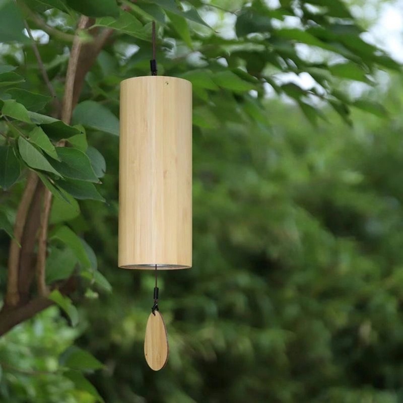 Wind Chime Japanese Chord Hand-Cranked Retro Bamboo Meditation Song Poetry Wind Sound Healing Bamboo Amazon Wholesale